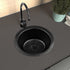 Hand Hammered 12 inch Essex Dual Mount Bar Circle Prep Sink - Matte Black